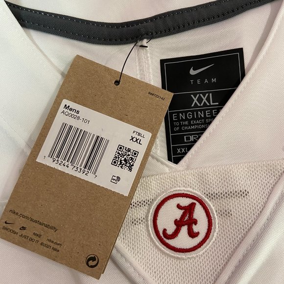 Nike Alabama Crimson Tide Limited Stitched Sewn White Jersey #18 Mens AQ0028 - Picture 11 of 11